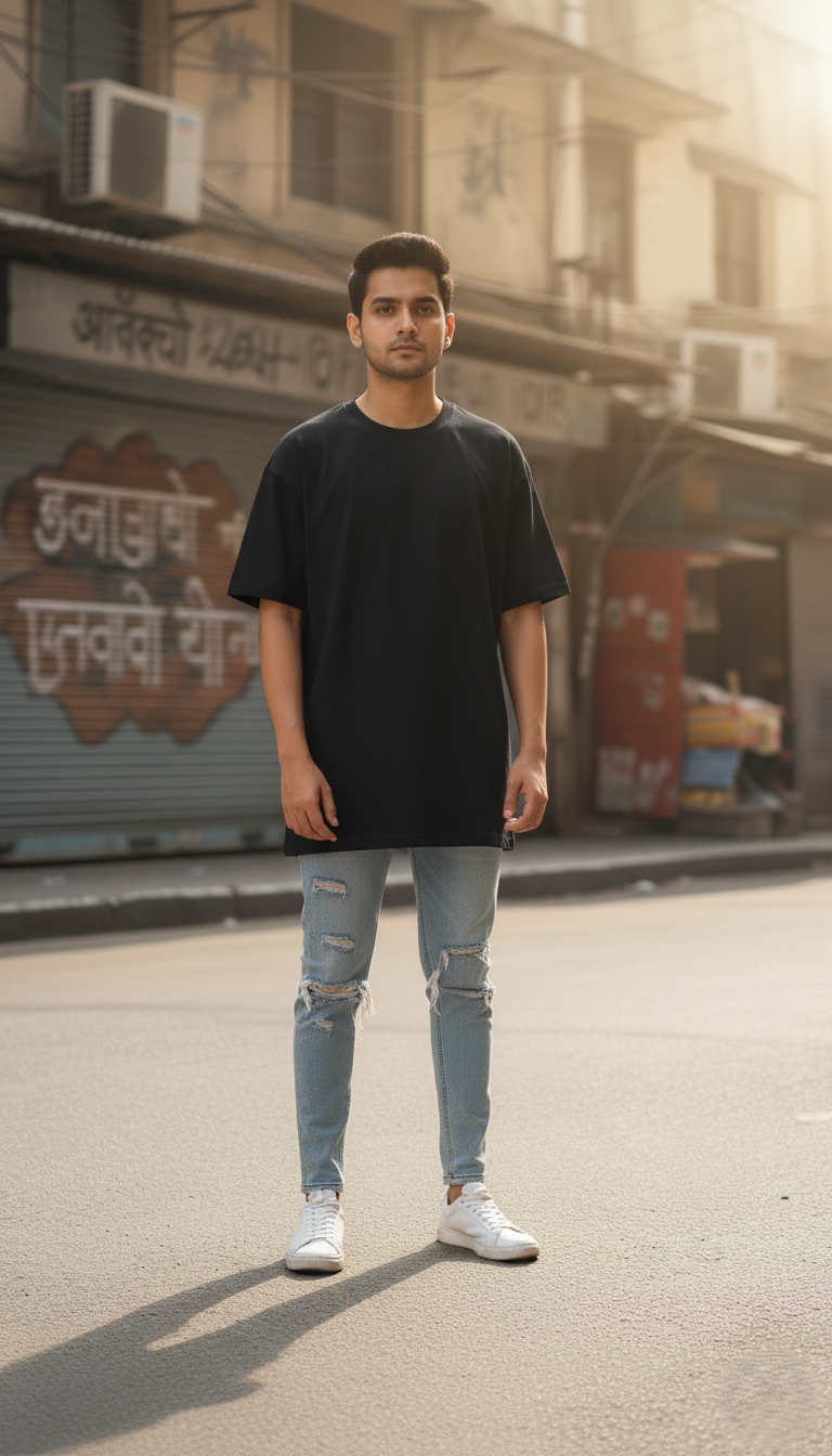 "BOYS DON'T CRY" Empowering Black Oversized T-Shirt for Men